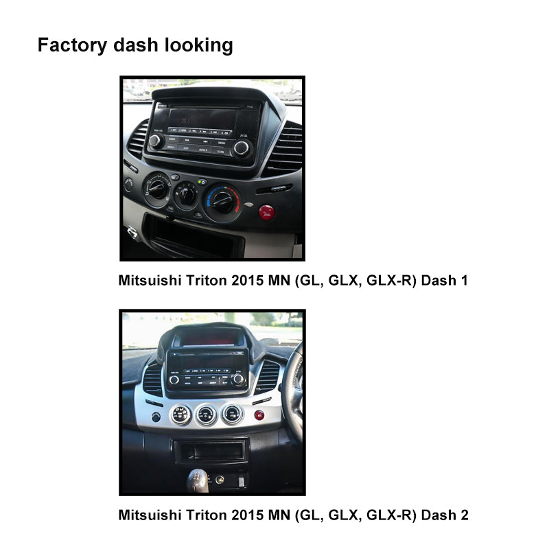 CAC F9MT25K6 9 Inch Fascia Kit Compatible with Mitsubishi Triton 2015 MN (GL, GLX, GLX-R)