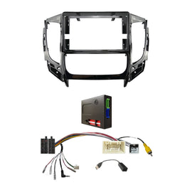 CAC F9MT27K1 9 Inch Fascia Kit Compatible with Mitsubishi Triton 2016-2018 Dash 1 Dash 2 Auto A/C