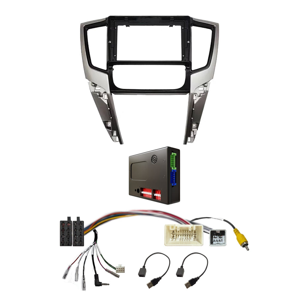 CAC F9MT28K1 9 Inch Fascia Kit Compatible with Mitsubishi Triton 2019-2023 Dash 1 Auto A/C Standard