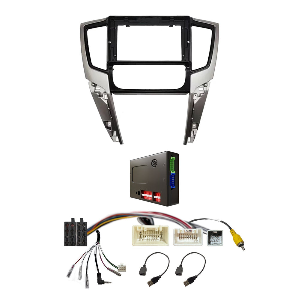 CAC F9MT28K2 9 Inch Fascia Kit Compatible with Mitsubishi Triton 2019-2023 Dash 1 Auto A/C With Factory 360° Camera