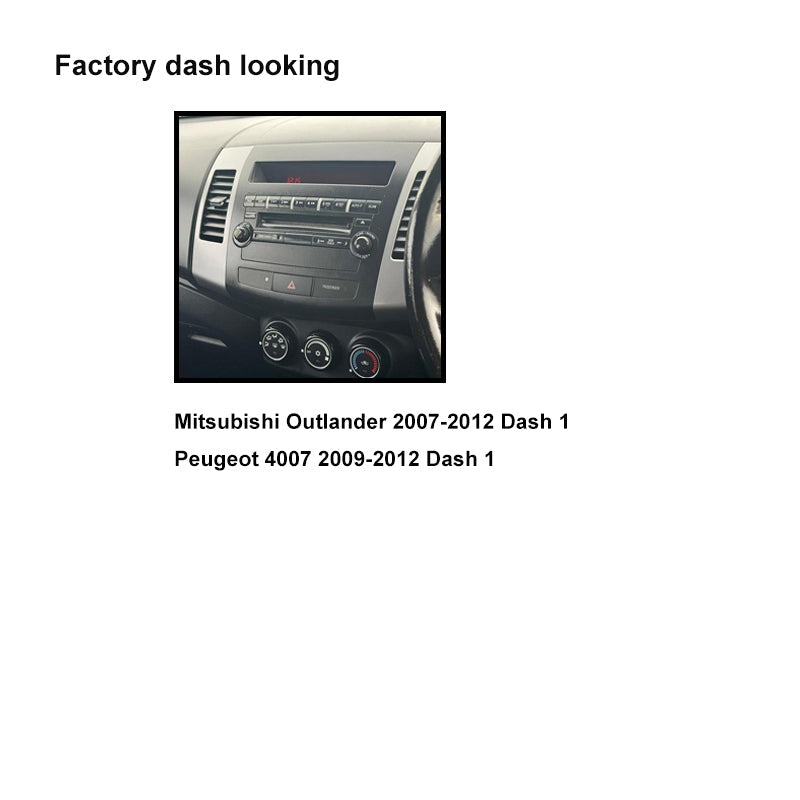 CAC F9MT8K1 9 Inch Fascia Kit Compatible with Mitsubishi Outlander 2007-2012 Peugeot 4007 2009-2012