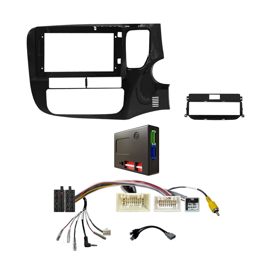 CAC F9MT9K6 9 Inch Fascia Kit Compatible with Mitsubishi Outlander 2019-2021 Rockford Fosgate Factory 360° Camera