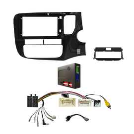 CAC F9MT9K6 9 Inch Fascia Kit Compatible with Mitsubishi Outlander 2019-2021 Rockford Fosgate Factory 360° Camera