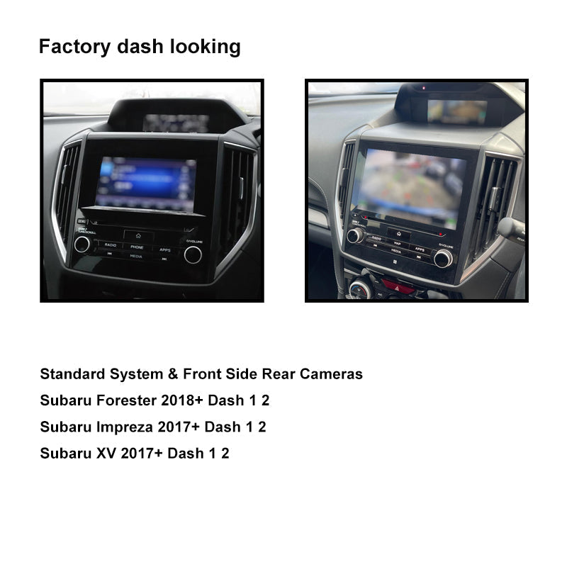 CAC F9SR5K2 9 Inch Fascia Kit Compatible with Subaru Forester Impreza XV 2017+ Standard System & Factory Front Side Rear Camera