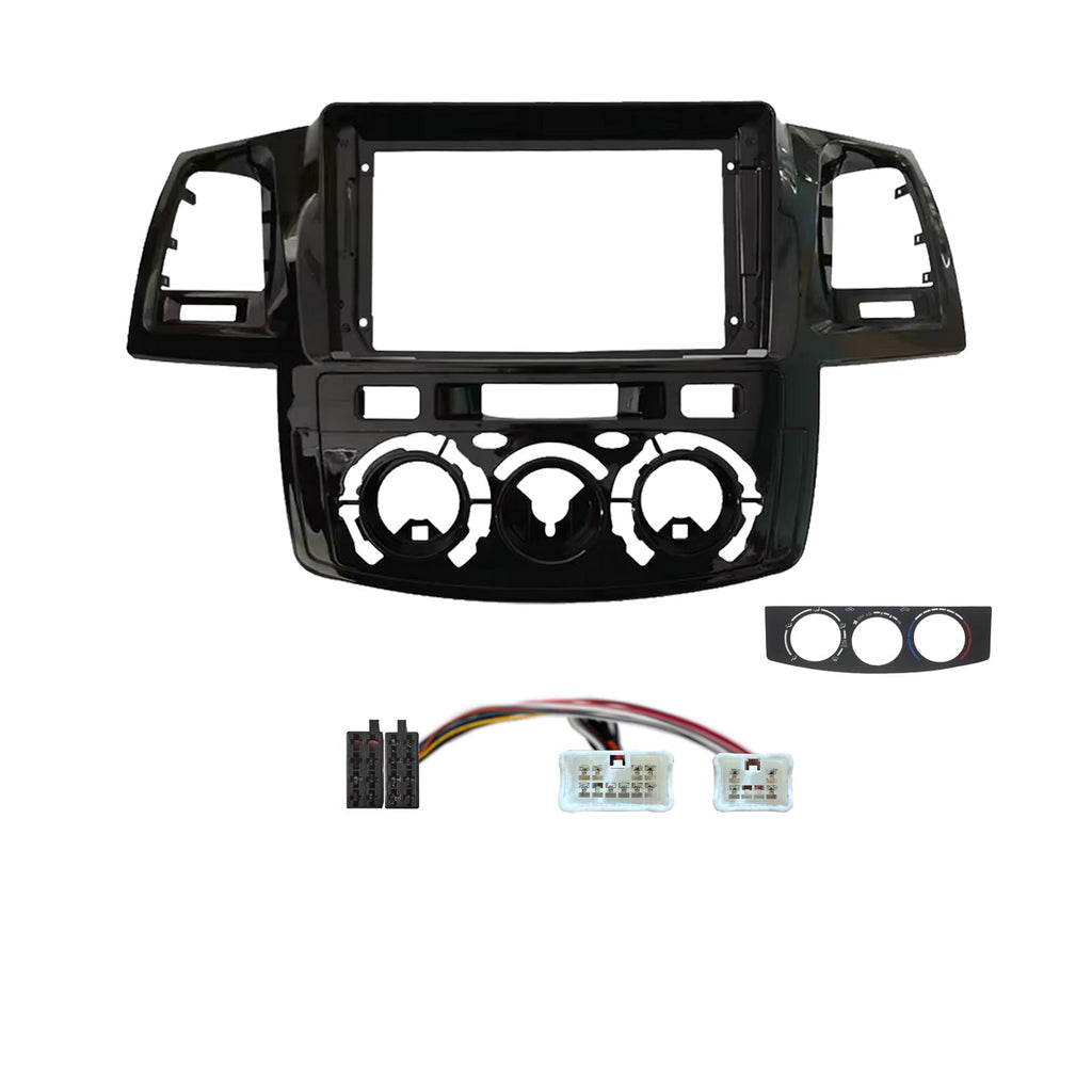 CAC F9TY38K1 9 Inch Fascia Kit Compatible with Toyota Hilux 2005-2011 Dash 1 Manual A/C No SWC