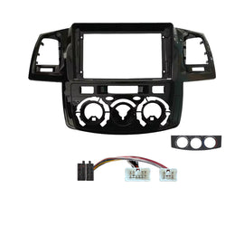 CAC F9TY38K1 9 Inch Fascia Kit Compatible with Toyota Hilux 2005-2011 Dash 1 Manual A/C No SWC