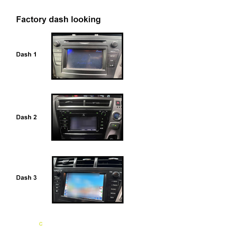 CAC F9TY63K1 9 Inch Fascia Kit Compatible with Toyota Prius V 2012-2019