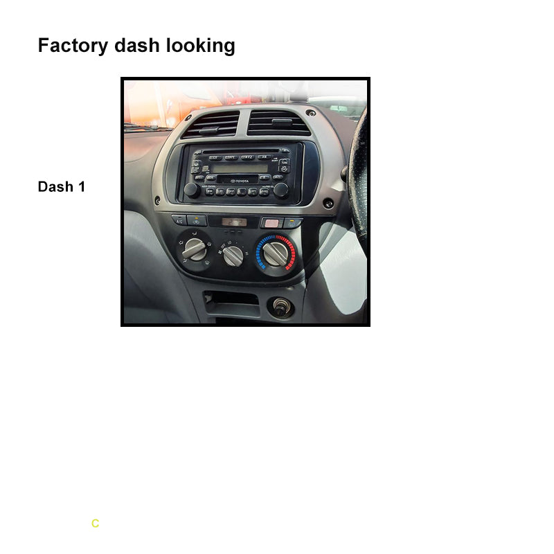 CAC F9TY64K1 9 Inch Fascia Kit Compatible with Toyota Rav 4 2001-2005 Dash 1 No SWC