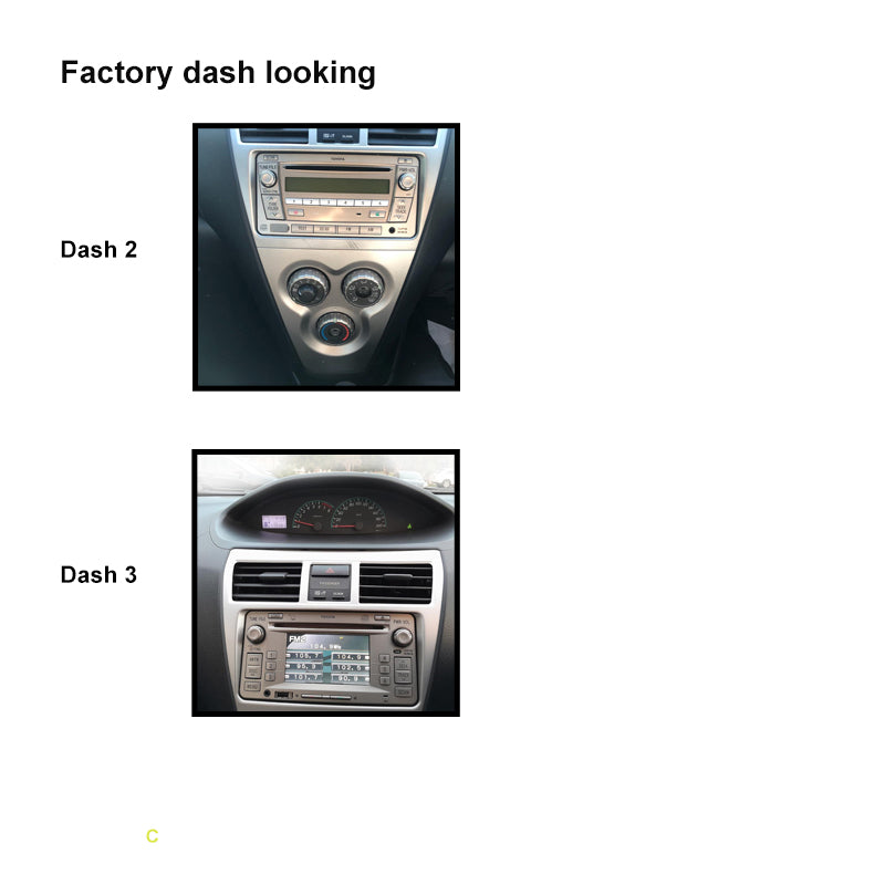 CAC F9TY74K2 9 Inch Fascia Kit Compatible with Toyota Yaris 2005-2011 Dash 2 Dash 3 With SWC