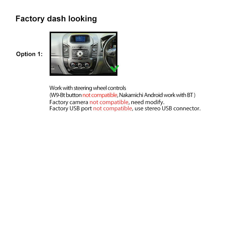 Nakamichi Android NA9FORDRANGER20122015 Wireless Apple Carplay Android Auto Sat Nav Solution compatible with Ford Ranger 2012-2015