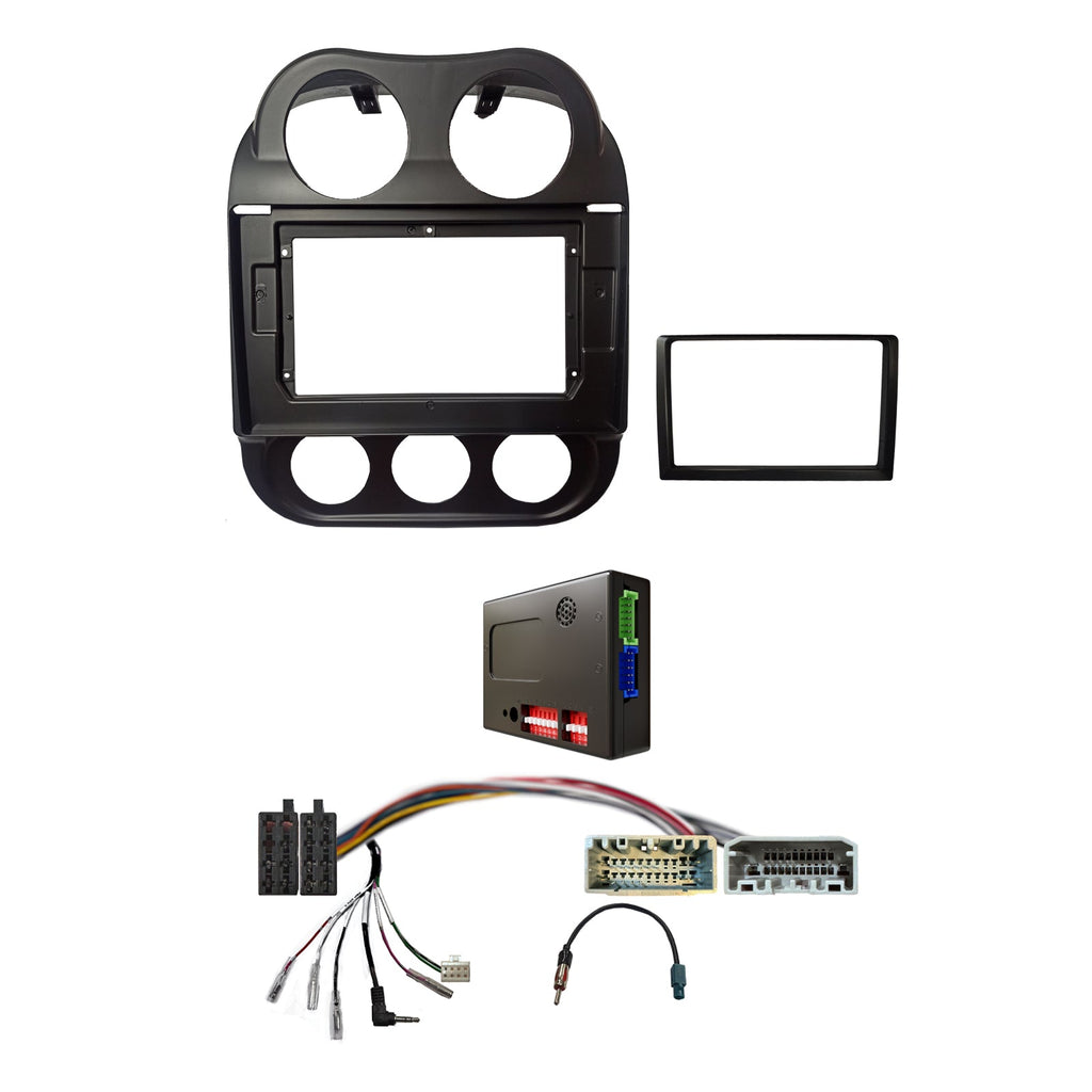 CAC FXJP4K 9 Inch Fascia Kit Compatible with Jeep Compass Patriot 2010-2016