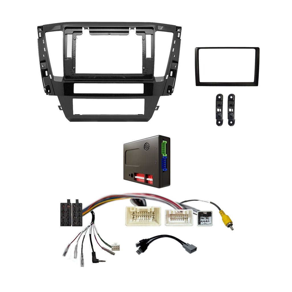 CAC FXMT24K2 9 Inch Fascia Kit Compatible with Mitsubishi Pajero Sport 2020+ Dash 1 Rockford Fosgate Factory 360° Camera