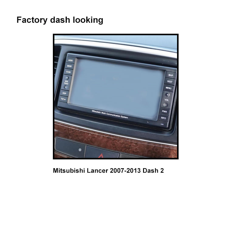 CAC FXMT6K2 9 Inch Fascia Kit Compatible with Mitsubishi Lancer 2007-2013 Dash 2