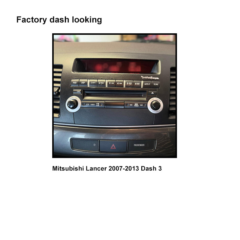 CAC FXMT6K3 9 Inch Fascia Kit Compatible with Mitsubishi Lancer 2007-2013 Dash 3 Rockford Fosgate