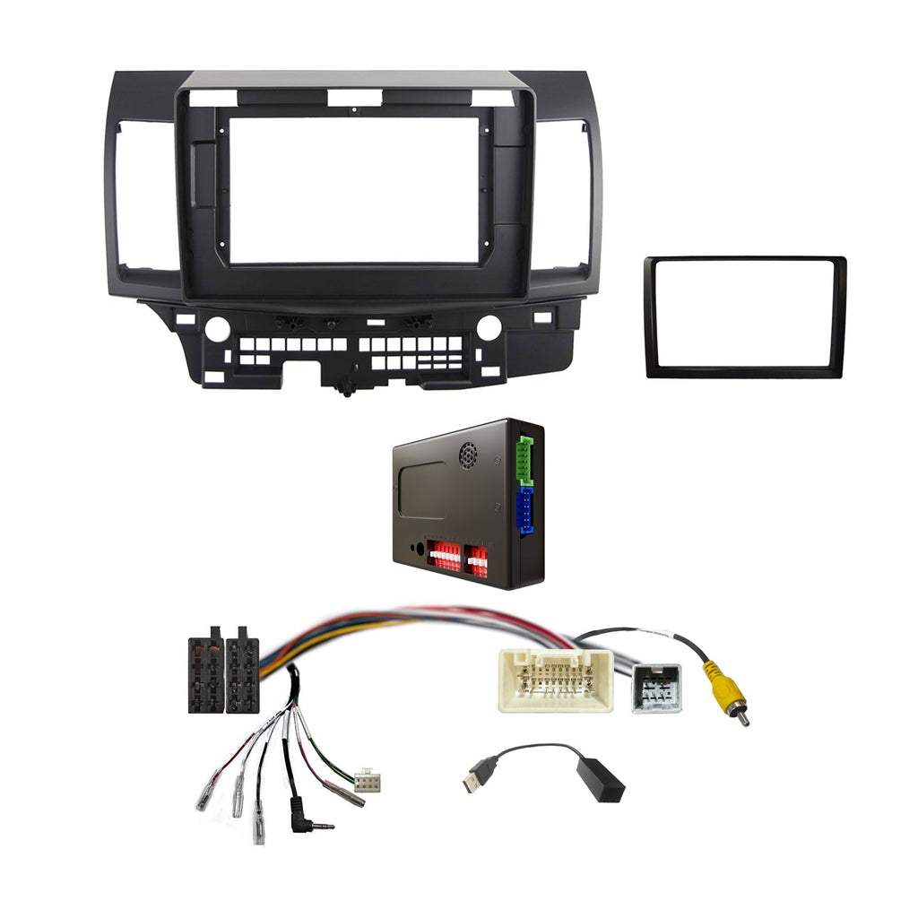 CAC FXMT6K6 9 Inch Fascia Kit Compatible with Mitsubishi Lancer 2013-2017 Dash 2