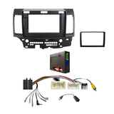 CAC FXMT6K7 9 Inch Fascia Kit Compatible with Mitsubishi Lancer 2013-2017 Dash 3 Rockford Fosgate