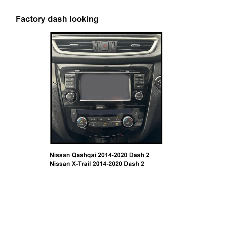 CAC FXNS24K2 9 Inch Fascia Kit Compatible with Nissan Qashqai X-Trail 2014-2022 Dash 2 With Factory Nav or 360° Camera
