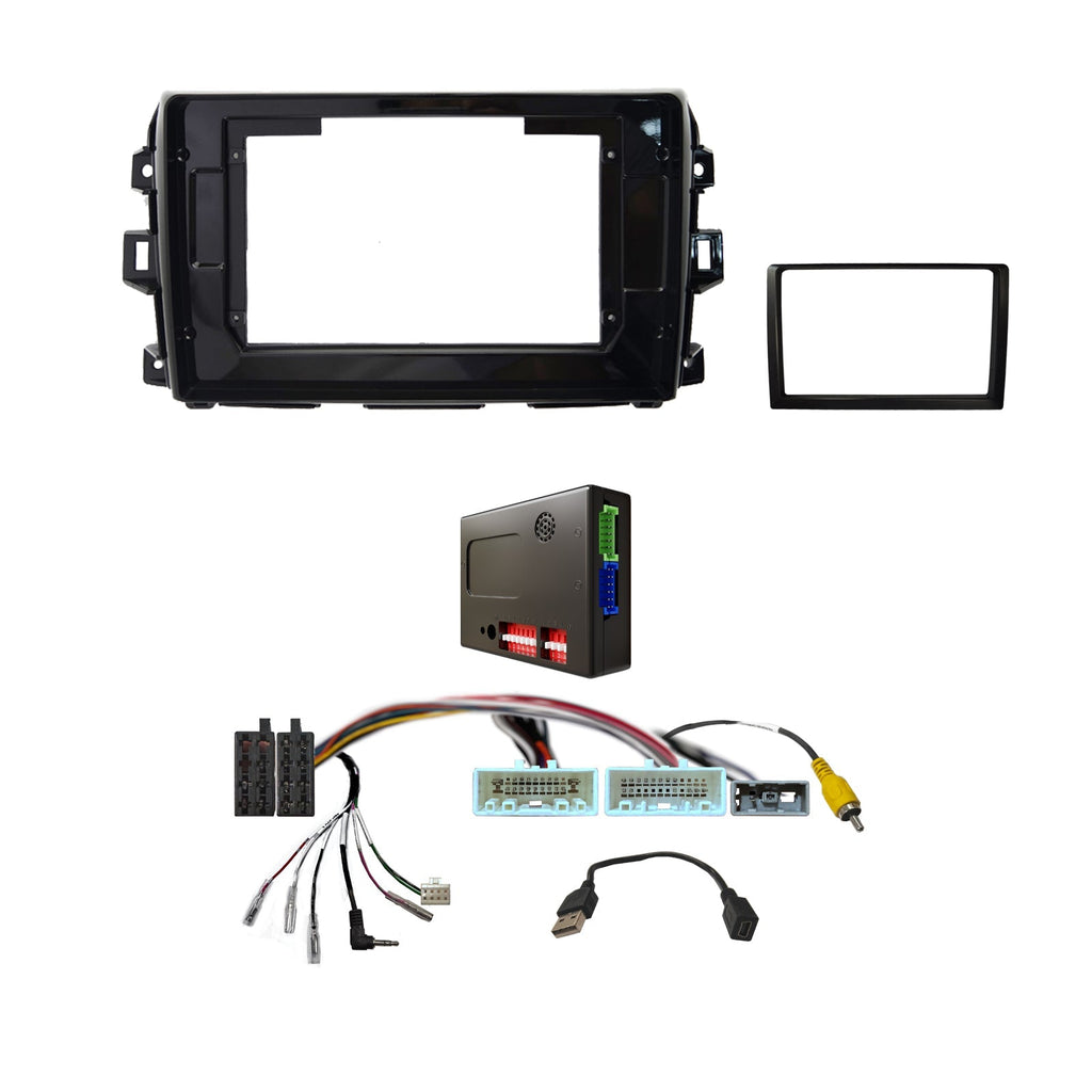CAC FXNS8K3 9 Inch Fascia Kit Compatible with Nissan Navara 2015-2020 D23 Dash 3 Dash 4 With Factory Nav or 360° Camera