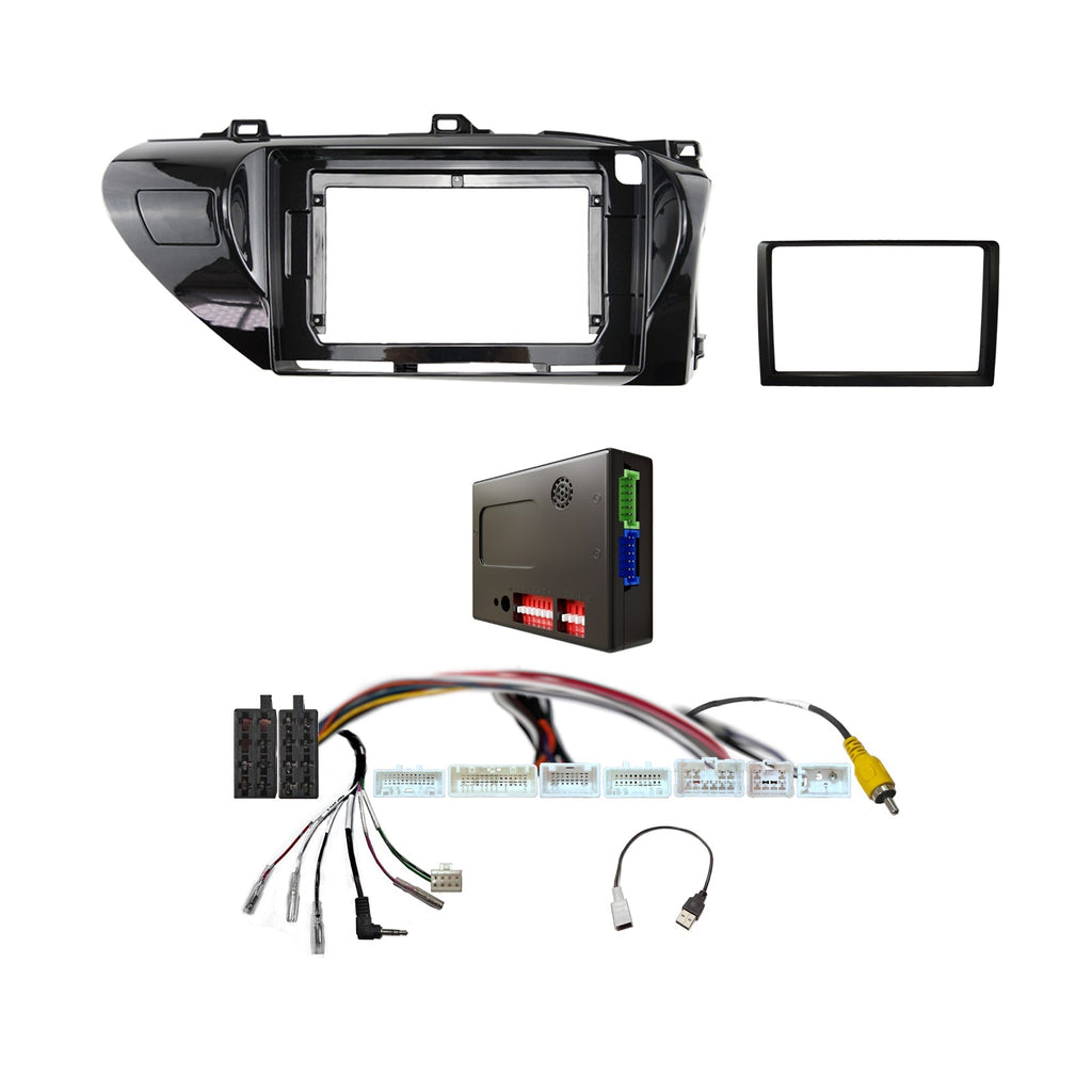CAC FXTY42K2 9 Inch Fascia Kit Compatible with Toyota Hilux 2015-2020 Factory JBL Amplified 360° Camera