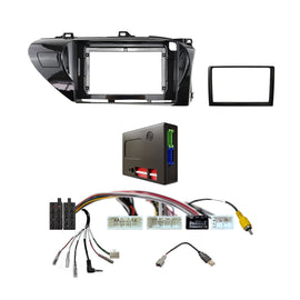 CAC FXTY42K4 9 Inch Fascia Kit Compatible with Toyota Hilux 2020+ Dash 3 Factory JBL Amplified 360° Camera