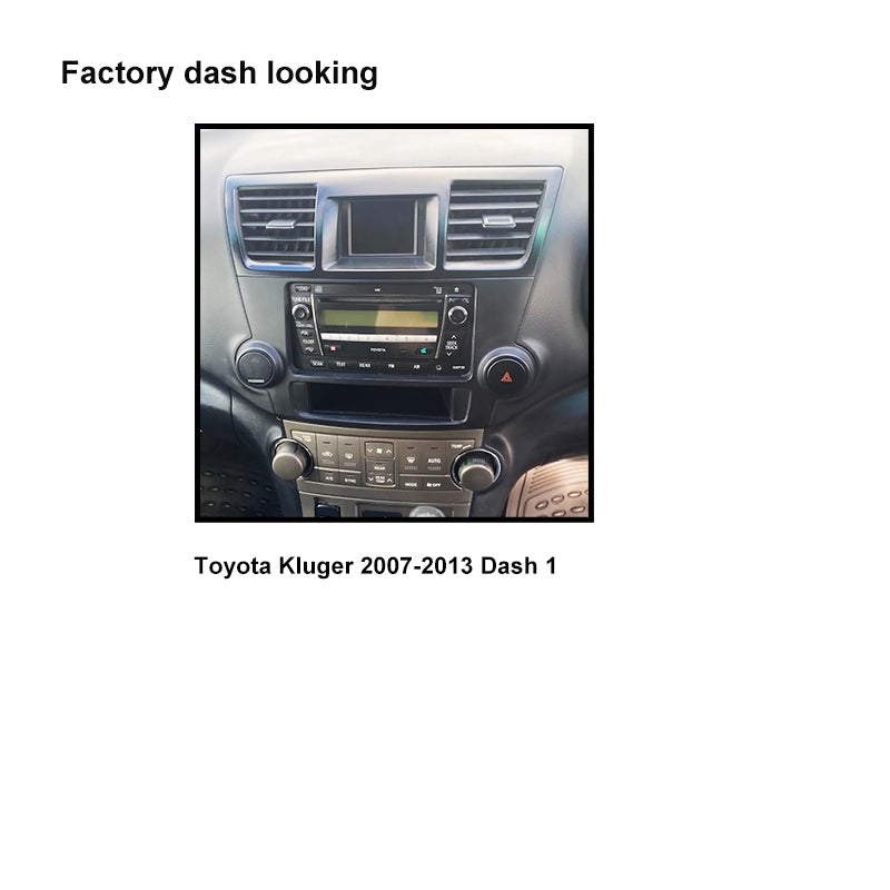 CAC FXTY43K1 9 Inch Fascia Kit Compatible with Toyota Kluger 2007-2013 Dash 1