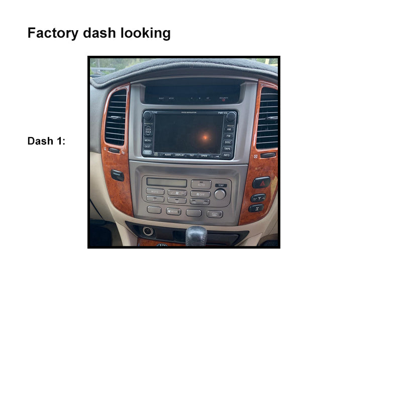 Double 2 DIN F7TY22 Facia Kit Panel Fascia Dash For Toyota Landcruiser 1999-2006 Sahara