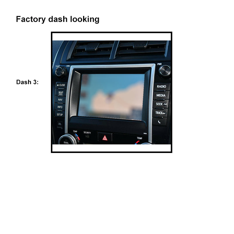 CAC FXTY8K2 9 Inch Fascia Kit Compatible with Toyota Camry 2012-2017 Dash 3 Factory JBL Amplified 360° Camera