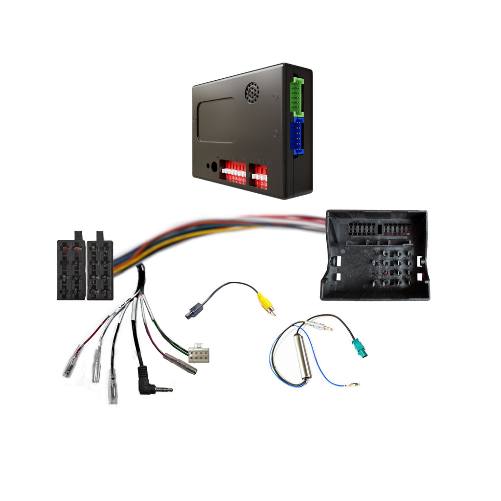 CAC HMB2K1 harness Compatible with Mercedes B C Sprinter Vito VW Crafter Includes SWC, Camera Retention, Antenna 2005+