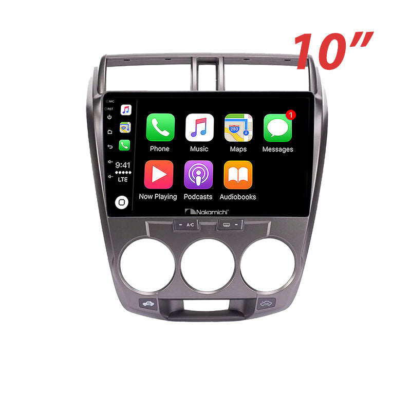 Nakamichi Android NAXHONDACITY20092012 Wireless Apple Carplay Android Auto Sat Nav Solution compatible with Honda City 2009-2012