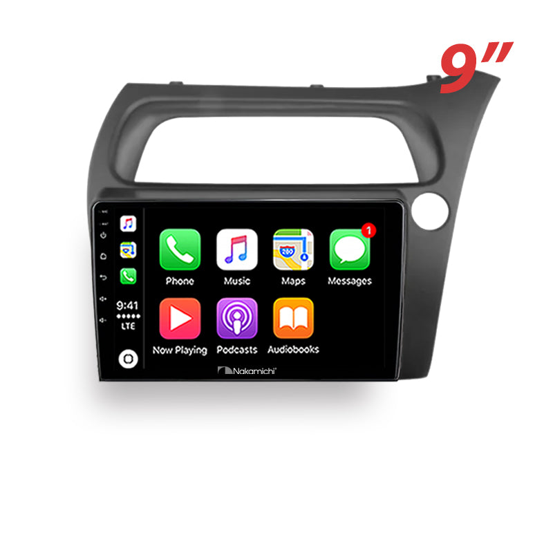 Nakamichi Android NA9HONDACIVIC20062011HATCH Wireless Apple Carplay Android Auto Sat Nav Solution compatible with Honda Civic 2006-2011 Hatch