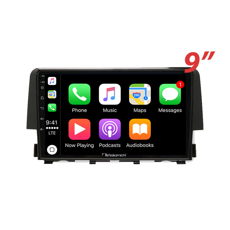 Nakamichi Android NA9HONDACIVIC2015ON Wireless Apple Carplay Android Auto Sat Nav Solution compatible with Honda Civic 2015+