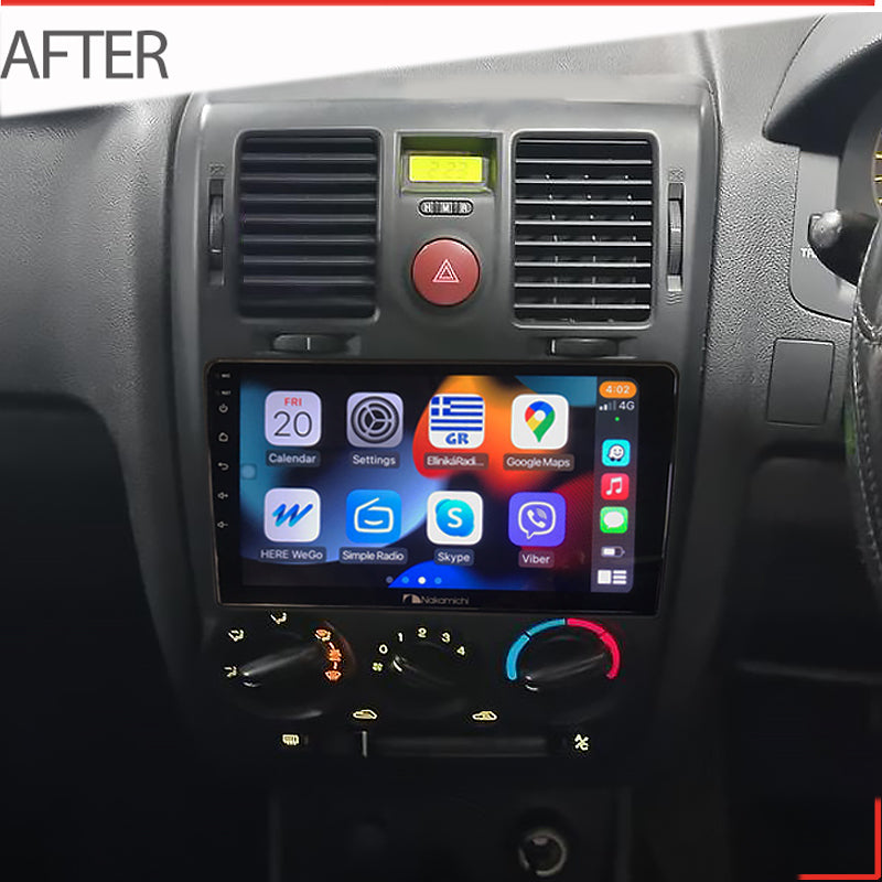 Nakamichi Android NA9HYUNDAIGETZ20052011 Wireless Apple Carplay Android Auto Sat Nav Solution compatible with Hyundai Getz 2005-2011