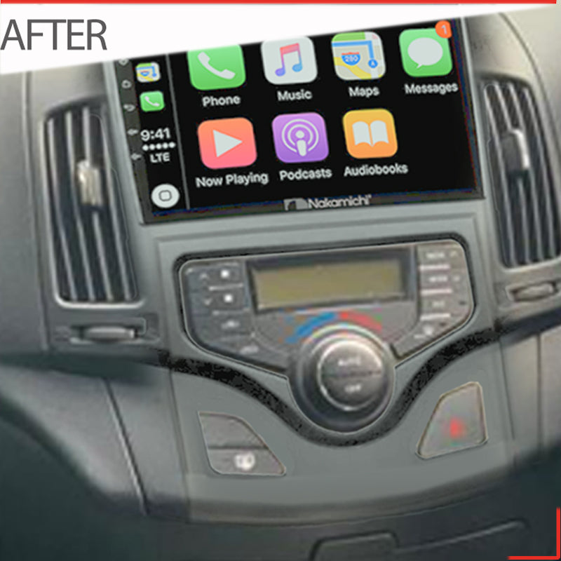 Nakamichi Android NA9HYUNDAII3020072012AUTO Wireless Apple Carplay Android Auto Sat Nav Solution compatible with Hyundai i30 2007-2012 Auto A/C