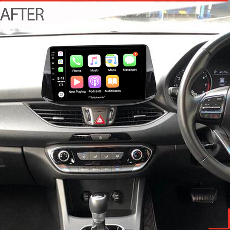 Nakamichi Android NA9HYUNDAII3020172023 Wireless Apple Carplay Android auto Sat Nav solution compatible with Hyundai i30 2017-2023