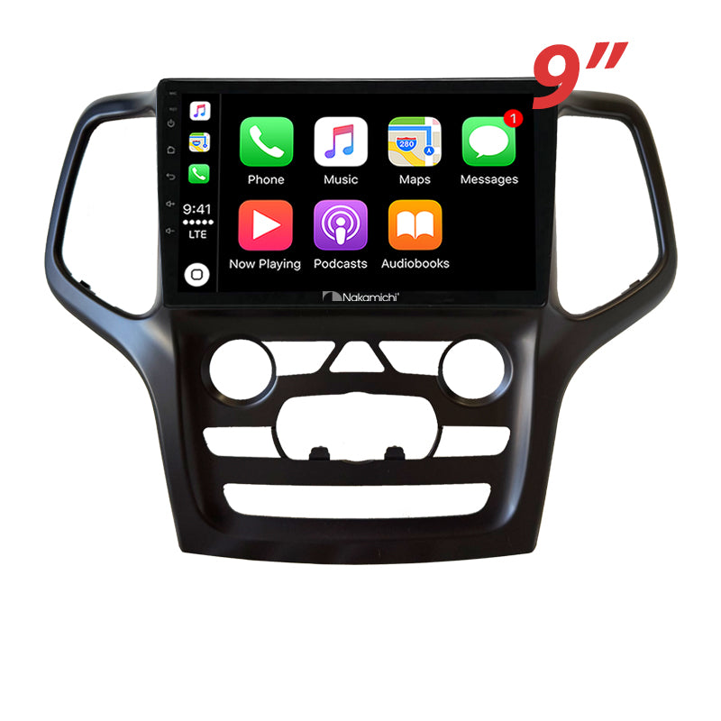 Nakamichi Android NA9JEEPGRANDCHEROKEE20142021S Wireless Apple Carplay Android auto Sat Nav solution compatible with Jeep Grand Cherokee 2014-2021 Dash 1 Factory Small Screen