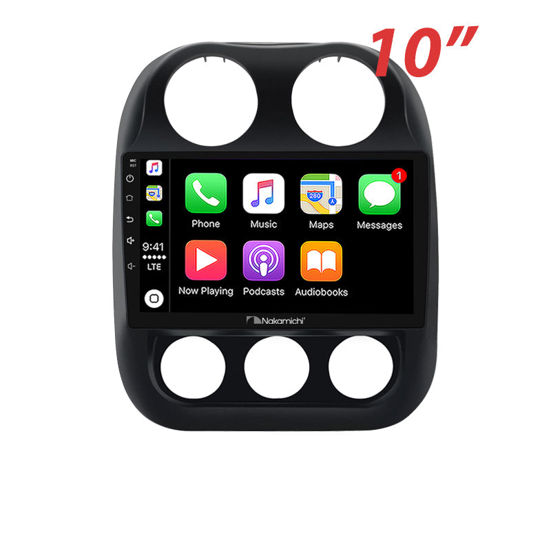 Nakamichi Android NAXJEEPPATRIOT20092016 Wireless Apple Carplay Android Auto Sat Nav Solution compatible with Jeep Patriot 2009-2016