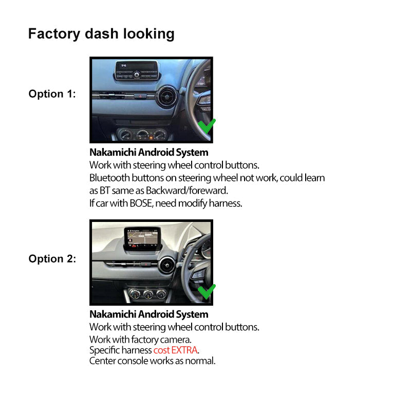 Nakamichi Android NA9MAZDA2CX32014ON Wireless Apple Carplay Android auto Sat Nav solution compatible with Mazda 2 CX-3 2014+