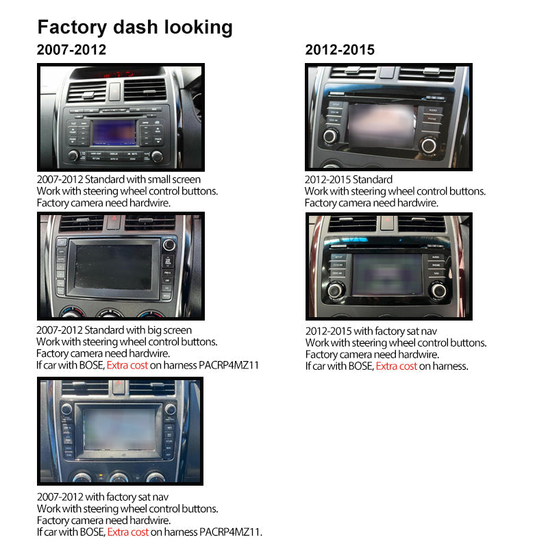 Nakamichi Android NAXMAZDACX920072015 Wireless Apple Carplay Android Auto Sat Nav Solution compatible with Mazda CX-9 2007-2015