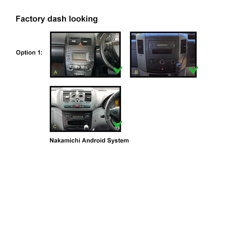 Nakamichi Android NA9MERCEDESVITO Wireless Apple Carplay Android auto Sat Nav solution compatible with Mercedes B Class Viano Vito Sprinter