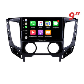 Nakamichi Android NA9MITSUBISHITRITONMANUAL20152023 Wireless Apple Carplay Android Auto Sat Nav Solution compatible with Mitsubishi Triton Manual A/C 2015-2023