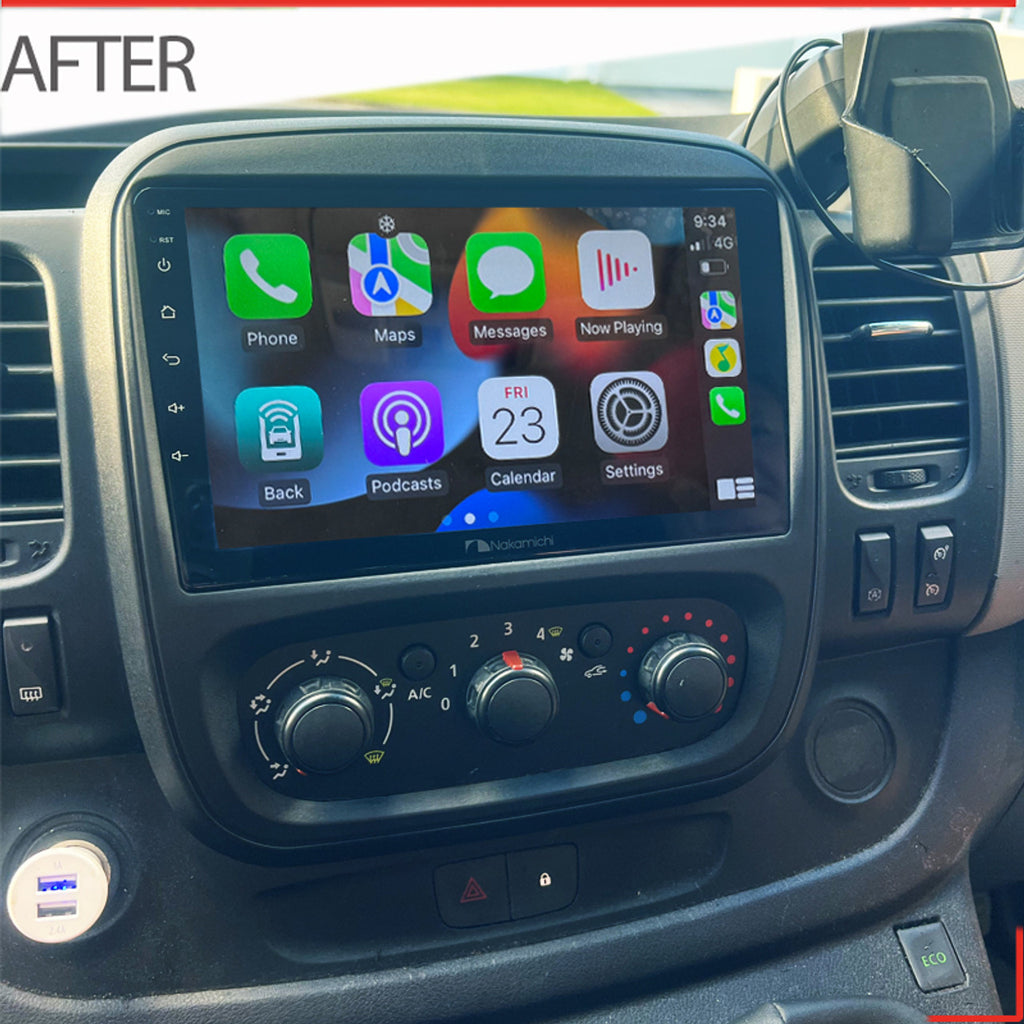 Nakamichi Android NA9RENAULTTRAFIC2014ON Wireless Apple Carplay Android auto Sat Nav solution compatible with Renault Trafic 2014+