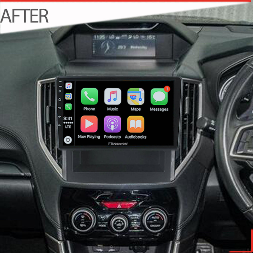 Nakamichi Android NA9SUBARUFORESTERIMPREZA2018ON Wireless Apple Carplay Android Auto Sat Nav Solution compatible with Subaru Forester 2018+ Impreza 2017+ XV 2017+