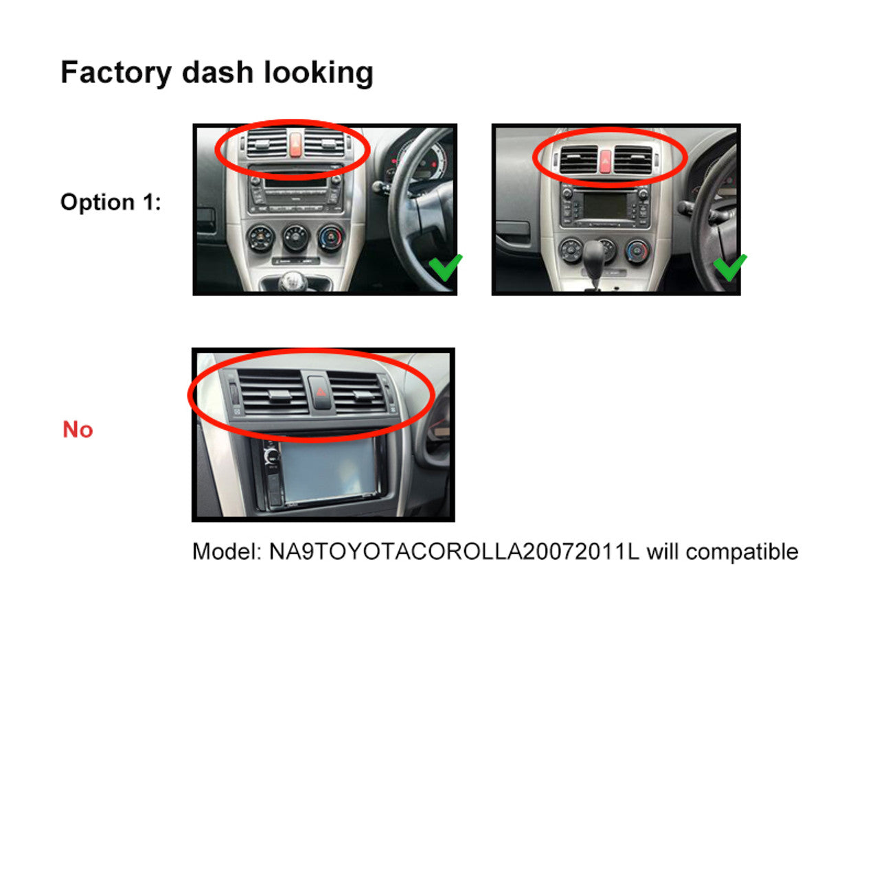 Nakamichi Android NA9TOYOTACOROLLA20072011S Wireless Apple Carplay Android Auto Sat Nav Solution Compatible With Toyota Corolla 2007-2011 Small