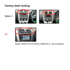 Nakamichi Android NA9TOYOTACOROLLA20072011S Wireless Apple Carplay Android Auto Sat Nav Solution Compatible With Toyota Corolla 2007-2011 Small