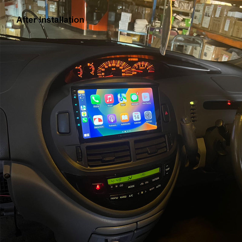 Nakamichi Android NA9TOYOTAESTIMATARAGO20012006 Wireless Apple Carplay Android Auto Sat Nav Solution compatible with Toyota Estima Tarago 2001-2006