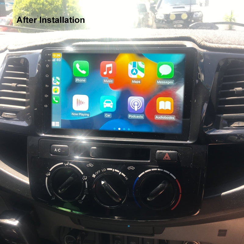 Nakamichi Android NA9TOYOTAHILUX20052014MANUAL Wireless Apple Carplay Android Auto Sat Nav Solution compatible with Toyota Hilux 2005-2014 Manual A/C