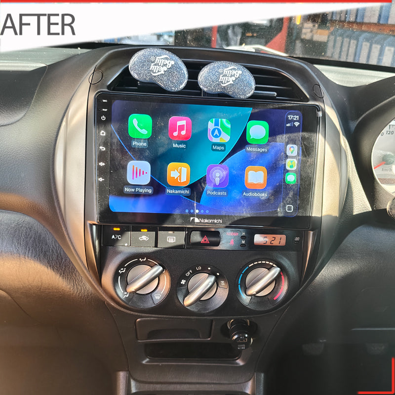 Nakamichi Android NA9TOYOTARAV420012005SP Wireless Apple Carplay Android Auto Sat Nav Solution compatible with Toyota Rav4 2001-2005 Dash 2 Dash 3