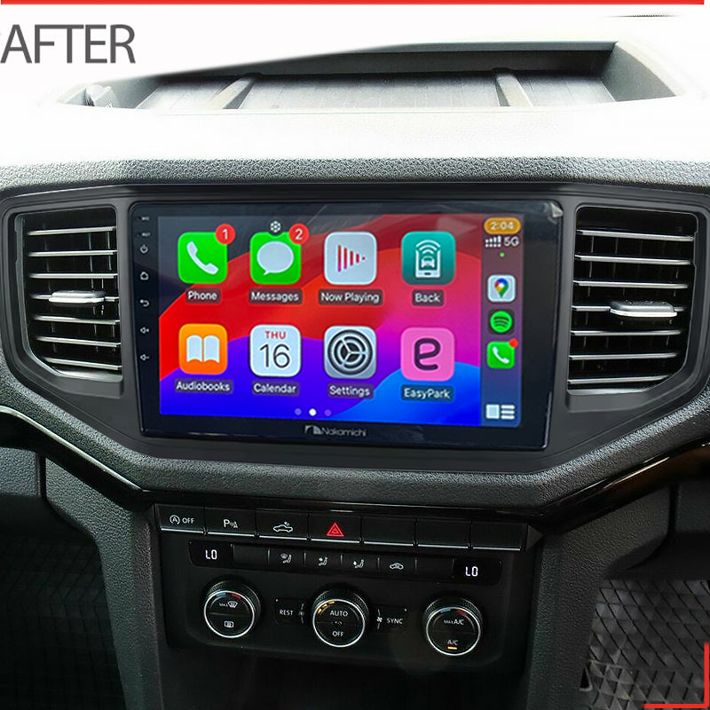 Nakamichi Android NA9VWAMAROK20172022 Wireless Apple Carplay Android auto Sat Nav solution compatible with Volkswagen Amarok 2017-2022