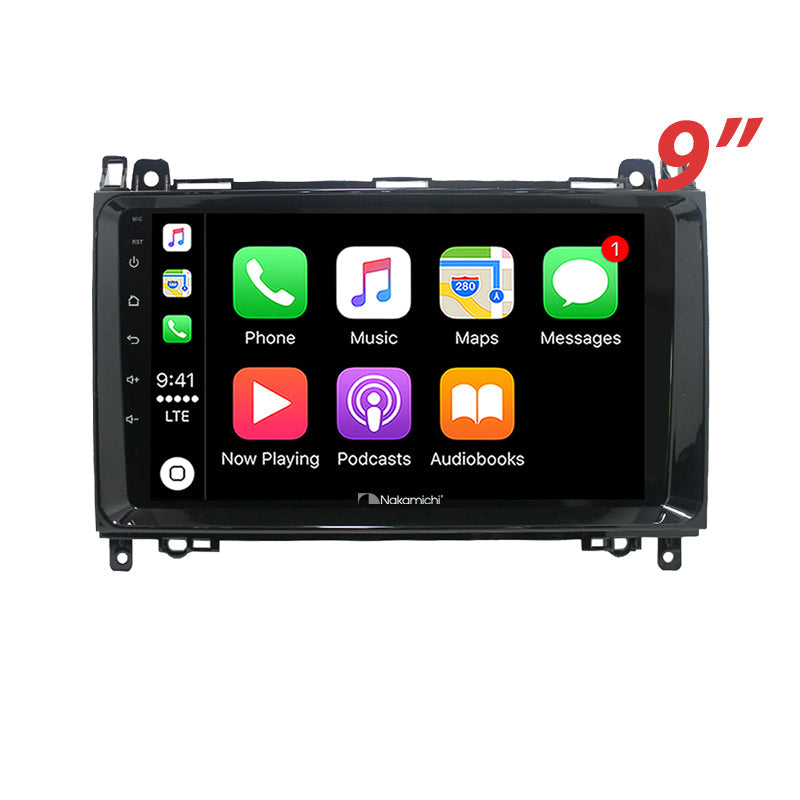 Nakamichi Android NA9VWCRAFTER20072016 Wireless Apple Carplay Android auto Sat Nav solution compatible with Volkswagen Crafter 2007-2016